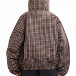 The Check Smock Anorak Beige Dark Brown available online with global shipping, and in PAM Stores Melbourne and Sydney.