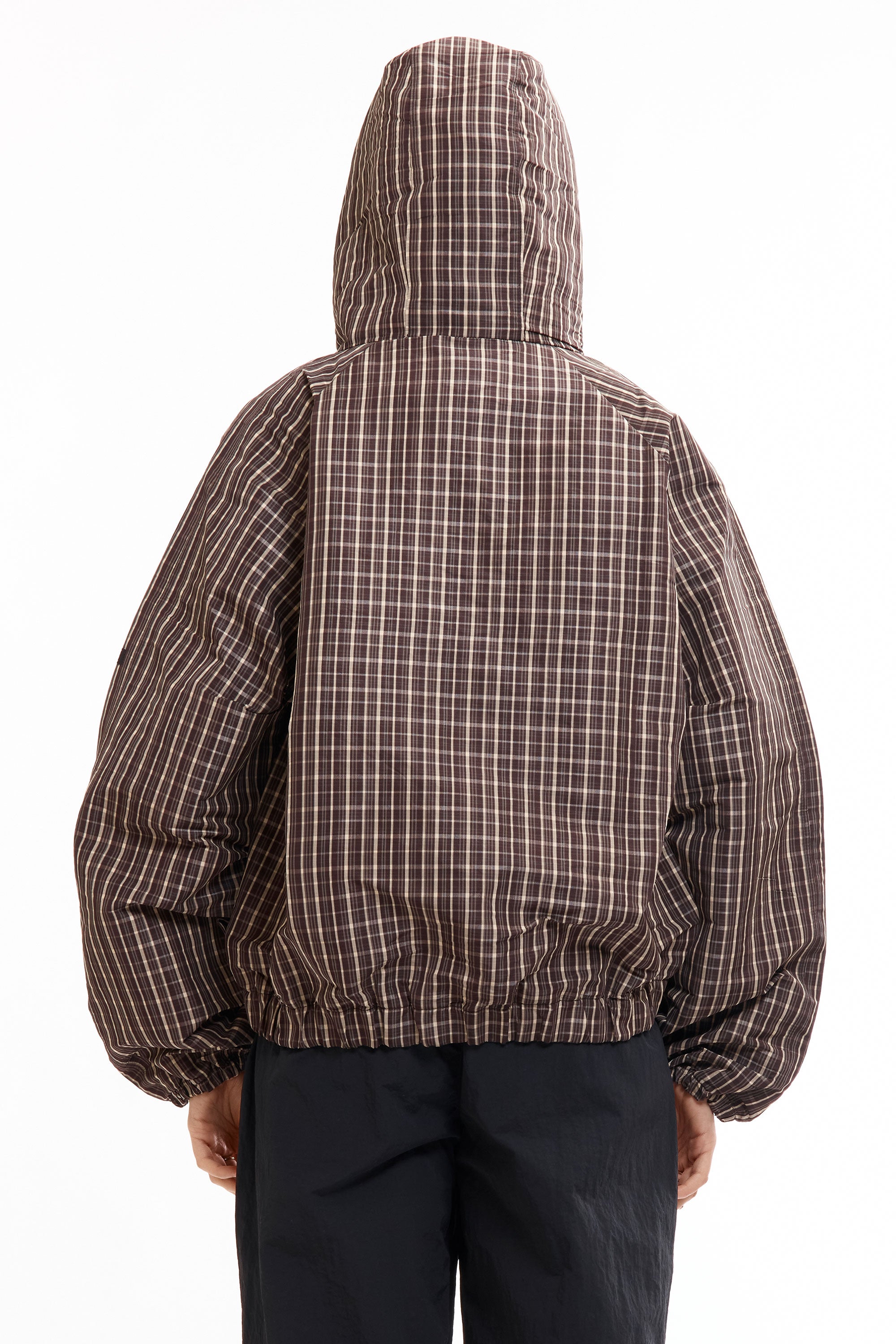 The Check Smock Anorak Beige Dark Brown available online with global shipping, and in PAM Stores Melbourne and Sydney.
