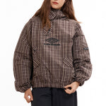 The Check Smock Anorak Beige Dark Brown available online with global shipping, and in PAM Stores Melbourne and Sydney.