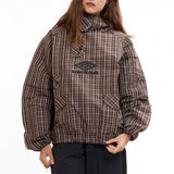 The Check Smock Anorak Beige Dark Brown available online with global shipping, and in PAM Stores Melbourne and Sydney.