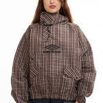 The Check Smock Anorak Beige Dark Brown available online with global shipping, and in PAM Stores Melbourne and Sydney.