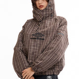 The Check Smock Anorak Beige Dark Brown available online with global shipping, and in PAM Stores Melbourne and Sydney.