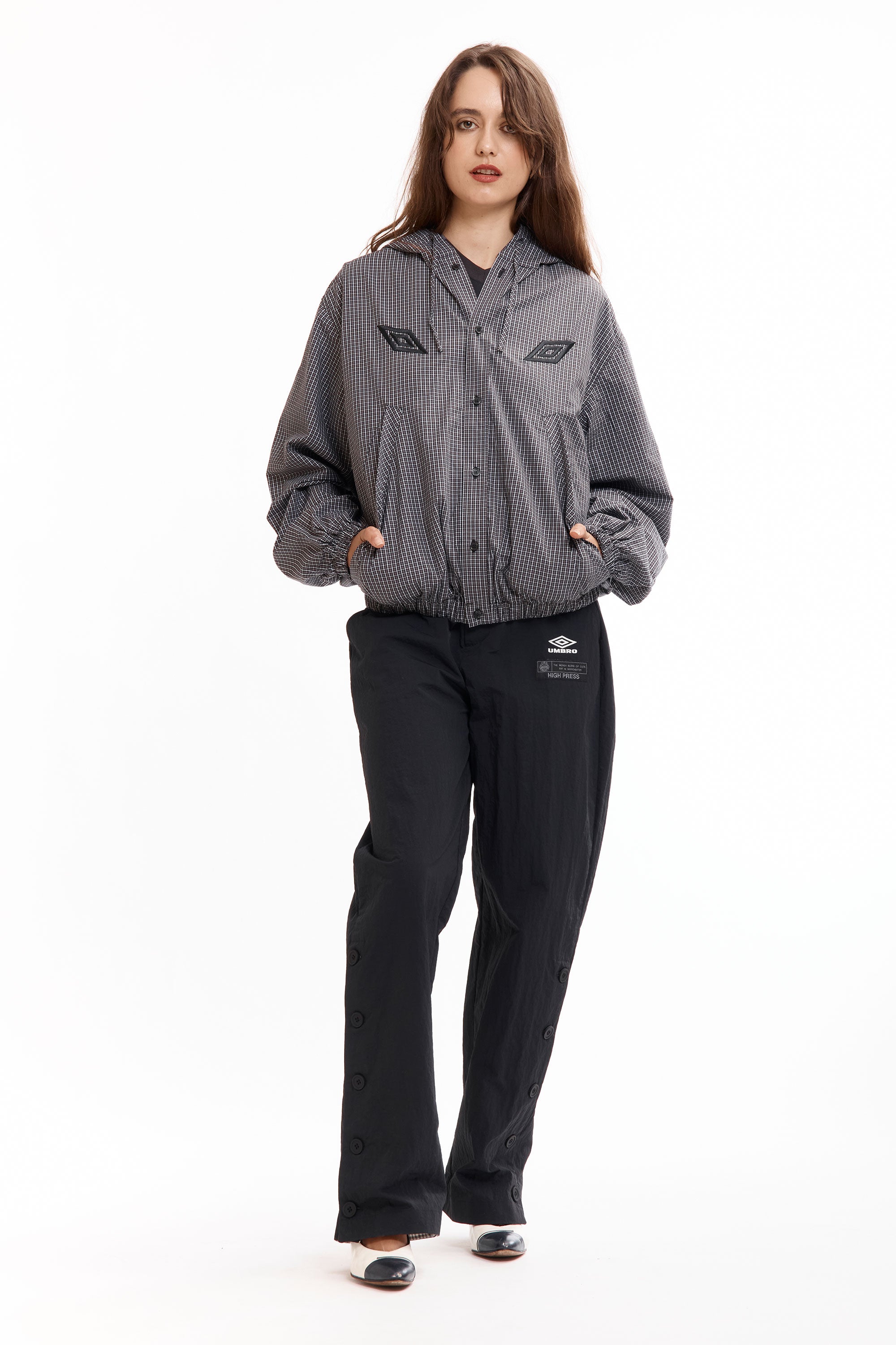 The Gingham Masked Shirt Coffee Brown White Black available online with global shipping, and in PAM Stores Melbourne and Sydney.