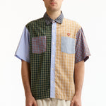 The CRAZY CHECK SHIRT BLUE available online with global shipping, and in PAM Stores Melbourne and Sydney.