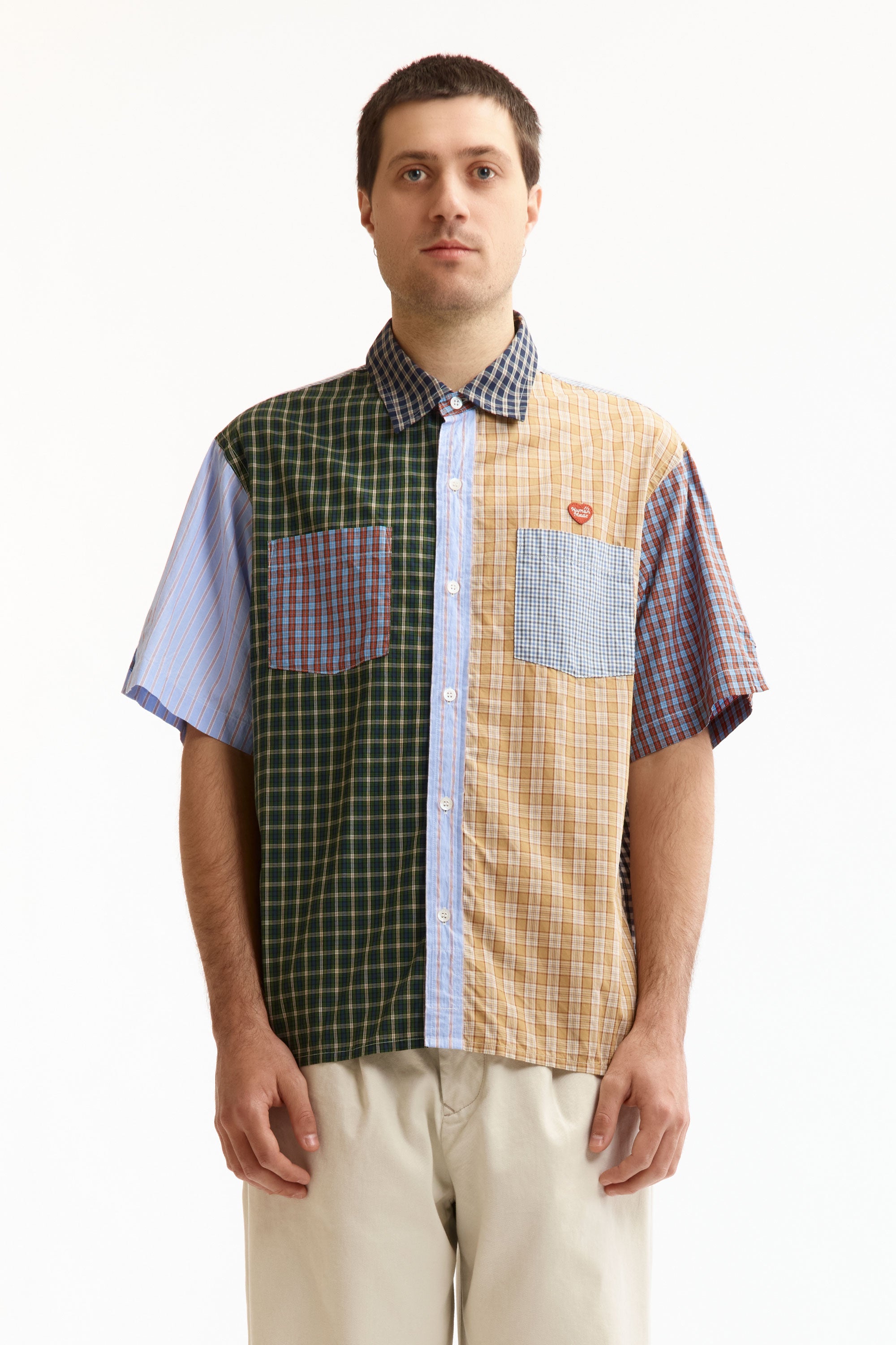 The CRAZY CHECK SHIRT BLUE available online with global shipping, and in PAM Stores Melbourne and Sydney.