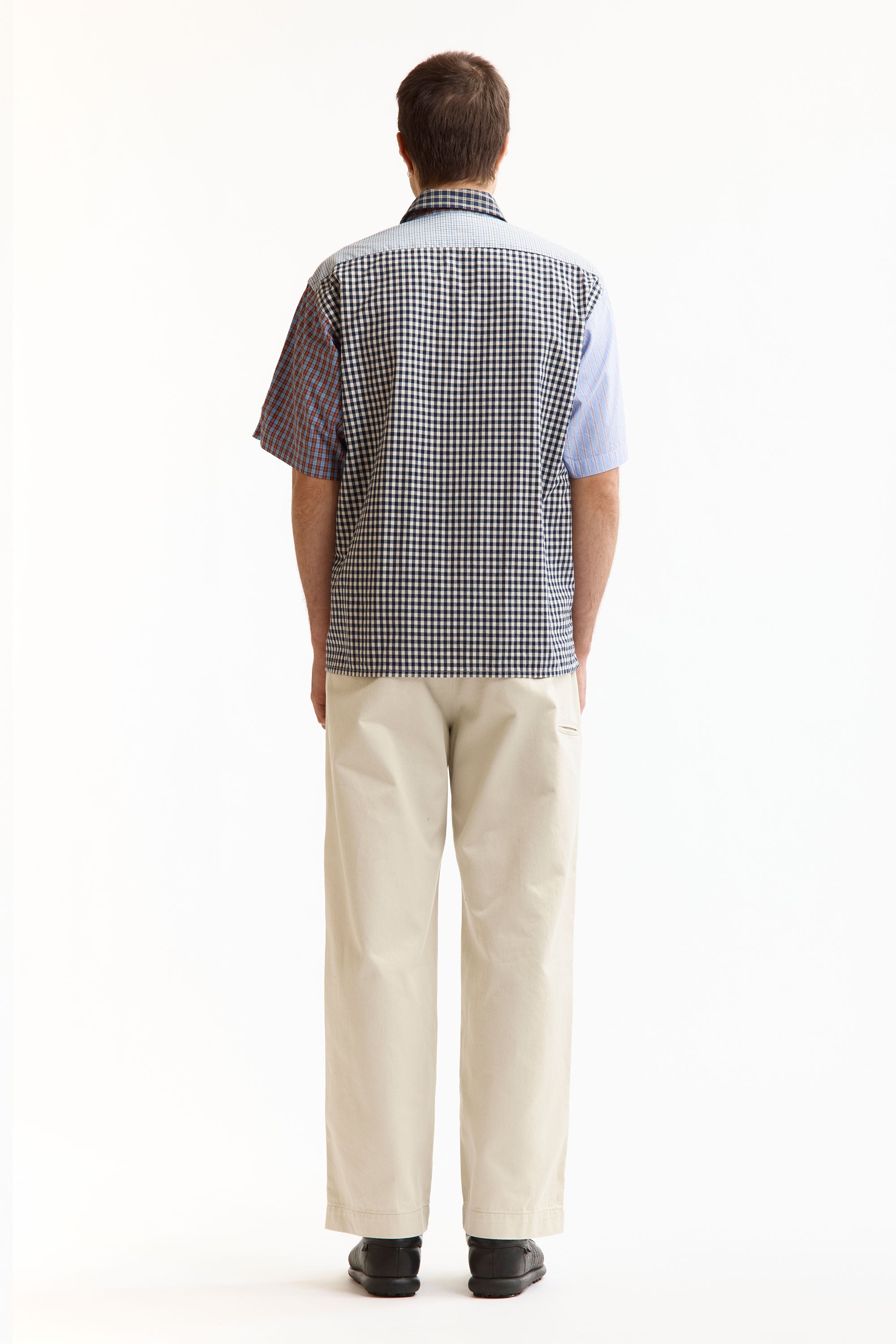 The CRAZY CHECK SHIRT BLUE available online with global shipping, and in PAM Stores Melbourne and Sydney.