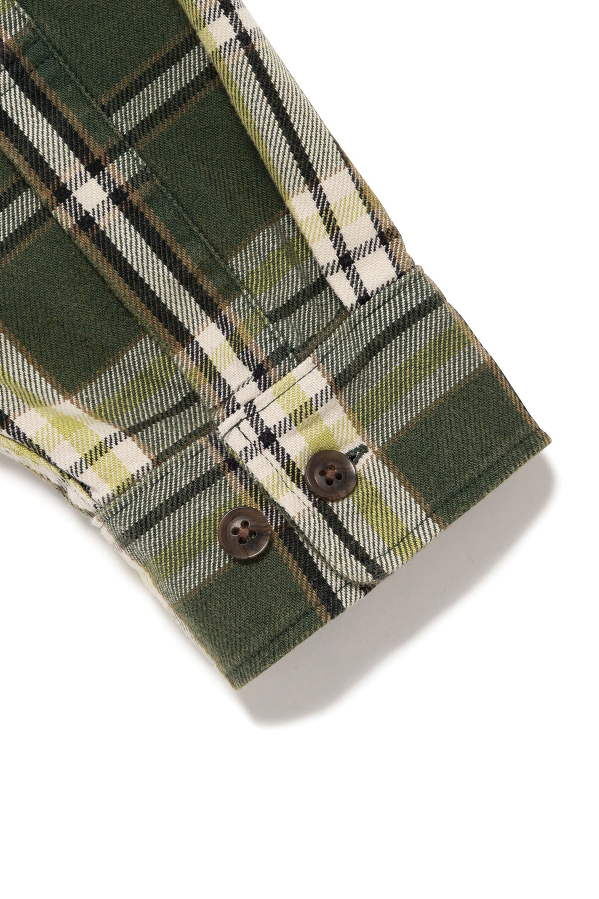 The CHECK SHIRT GREEN available online with global shipping, and in PAM Stores Melbourne and Sydney.