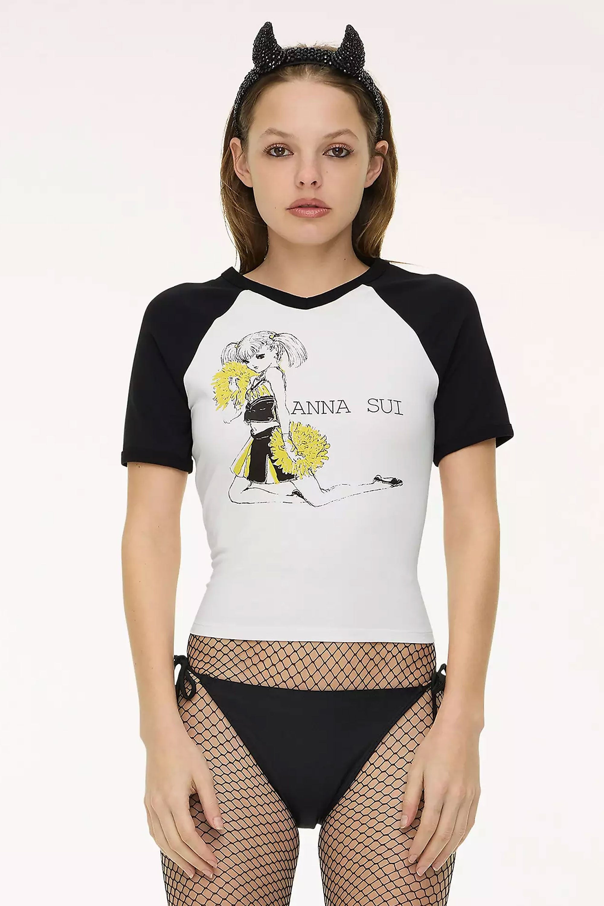 The ANNA SUI CHEERLEADER BABY TEE  available online with global shipping, and in PAM Stores Melbourne and Sydney.