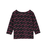 The CHEERY 3/4 SLEEVE EMBROIDERED TEE available online with global shipping, and in PAM Stores Melbourne and Sydney.