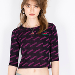 The CHEERY 3/4 SLEEVE EMBROIDERED TEE available online with global shipping, and in PAM Stores Melbourne and Sydney.