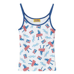 The CHILLIN' OUT CAMISOL WHITE available online with global shipping, and in PAM Stores Melbourne and Sydney.