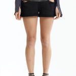 The CIRCUS SHORT STRIPE BLACK SILVER available online with global shipping, and in PAM Stores Melbourne and Sydney.