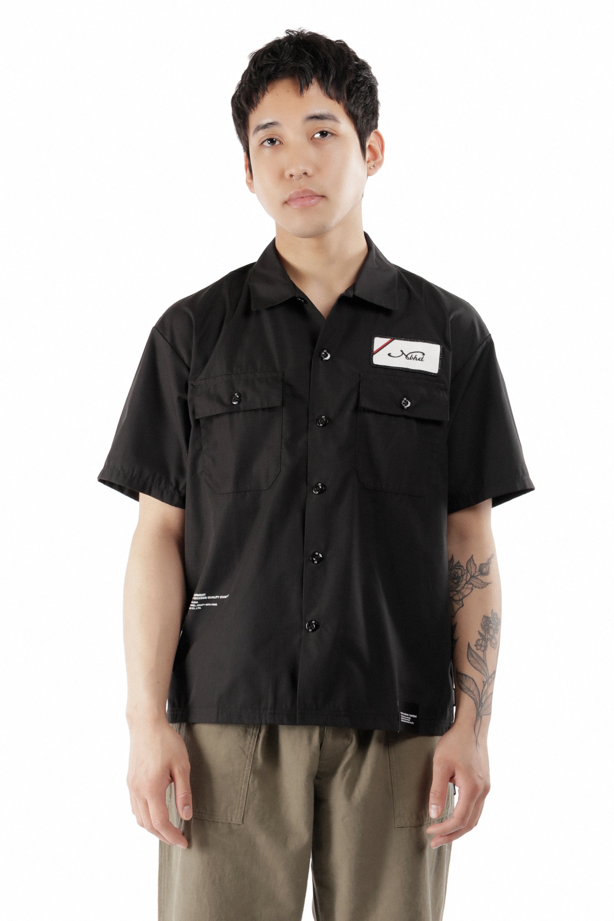 The CLASSIC WORK SHIRT SS-1 BLACK available online with global shipping, and in PAM Stores Melbourne and Sydney.