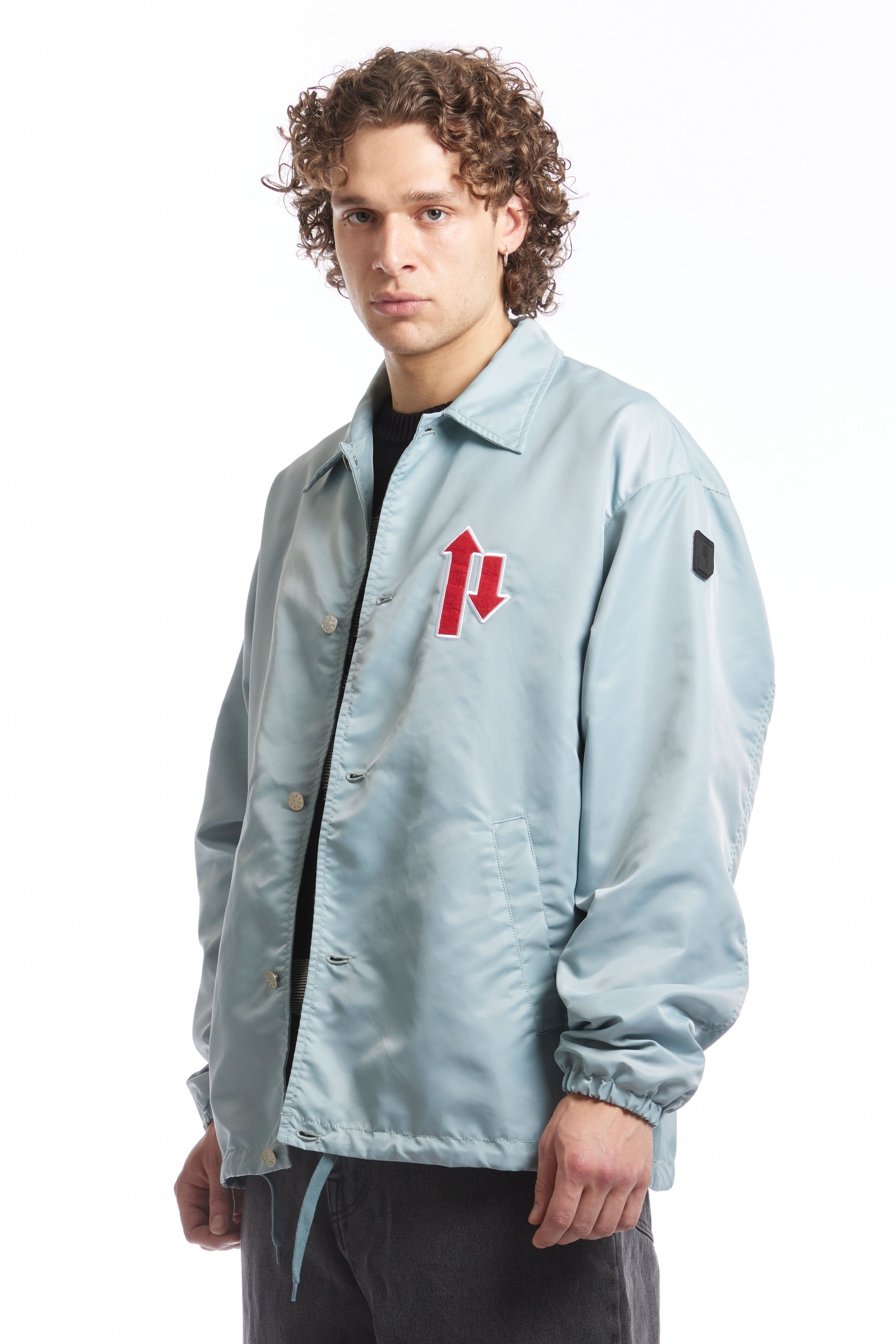 The ARROW COACH JACKET GREY available online with global shipping, and in PAM Stores Melbourne and Sydney.