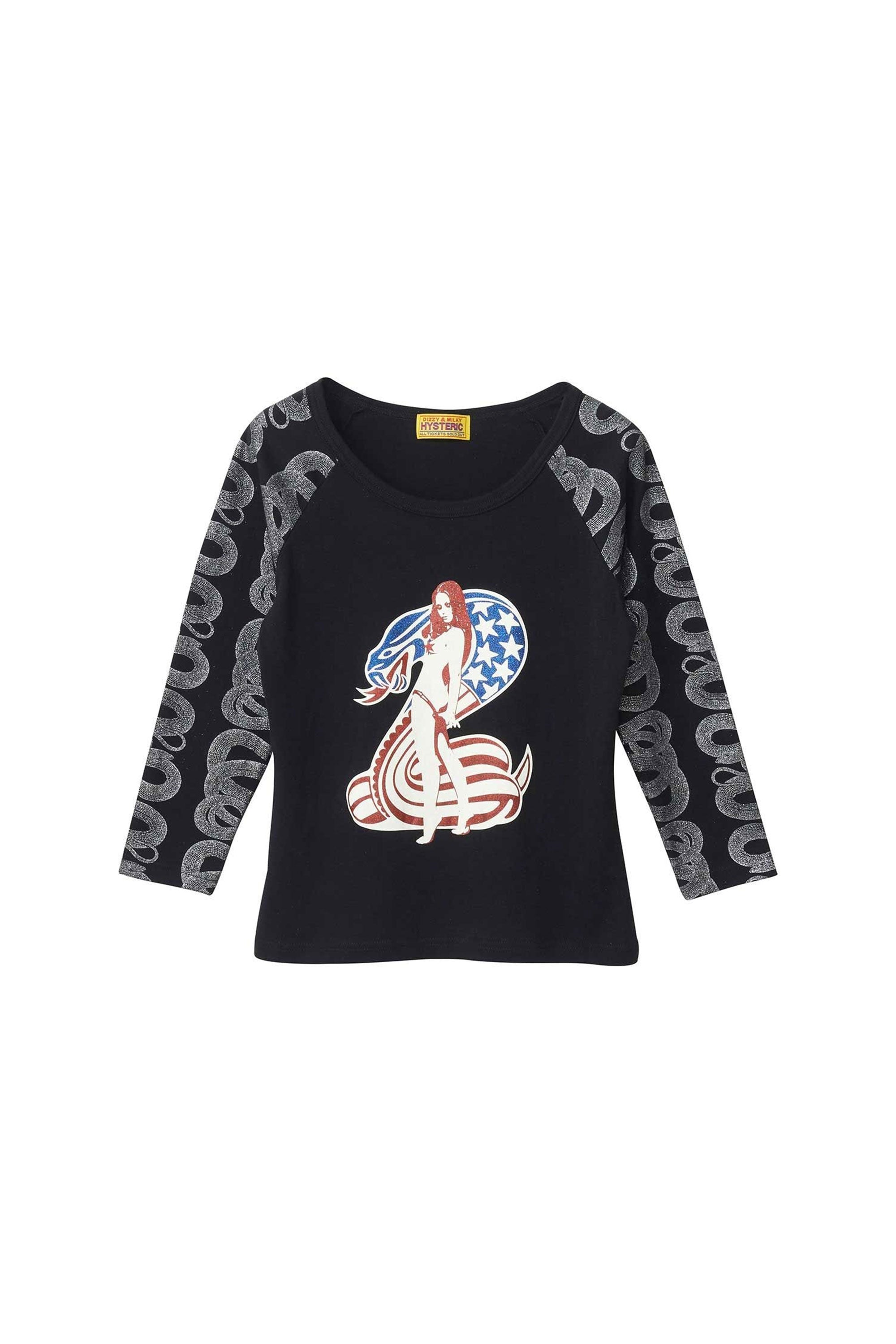 The COBRA 3/4 Sleeve Crop T-Shirt Black available online with global shipping, and in PAM Stores Melbourne and Sydney.