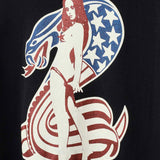 The COBRA 3/4 Sleeve Crop T-Shirt Black available online with global shipping, and in PAM Stores Melbourne and Sydney.