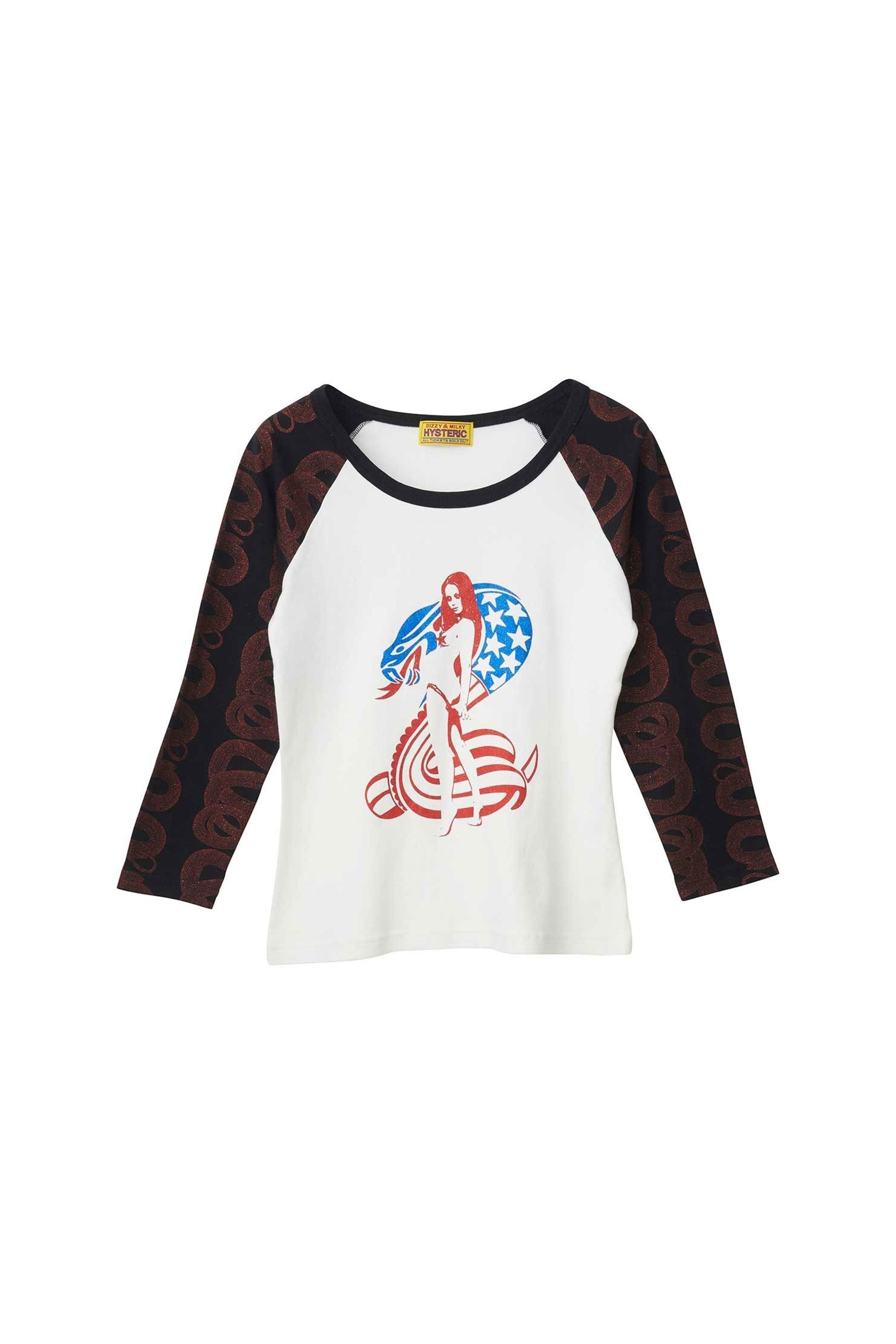 The COBRA 3/4 Sleeve Crop T-Shirt White available online with global shipping, and in PAM Stores Melbourne and Sydney.