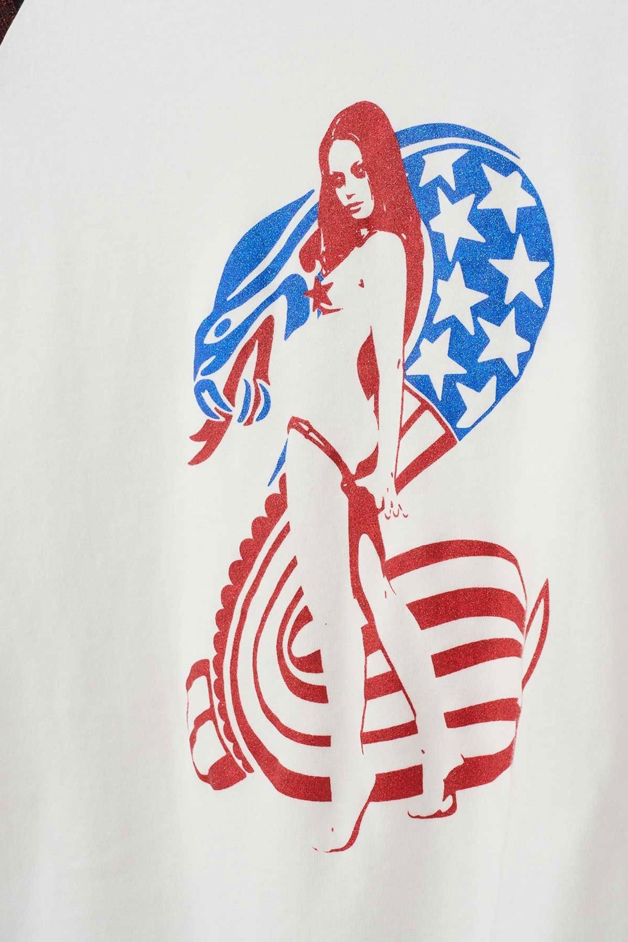 The COBRA 3/4 Sleeve Crop T-Shirt White available online with global shipping, and in PAM Stores Melbourne and Sydney.
