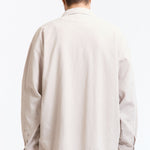 The COLOURED COTTON TWILL OPEN SHIRT GREY available online with global shipping, and in PAM Stores Melbourne and Sydney.