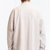 The COLOURED COTTON TWILL OPEN SHIRT GREY available online with global shipping, and in PAM Stores Melbourne and Sydney.