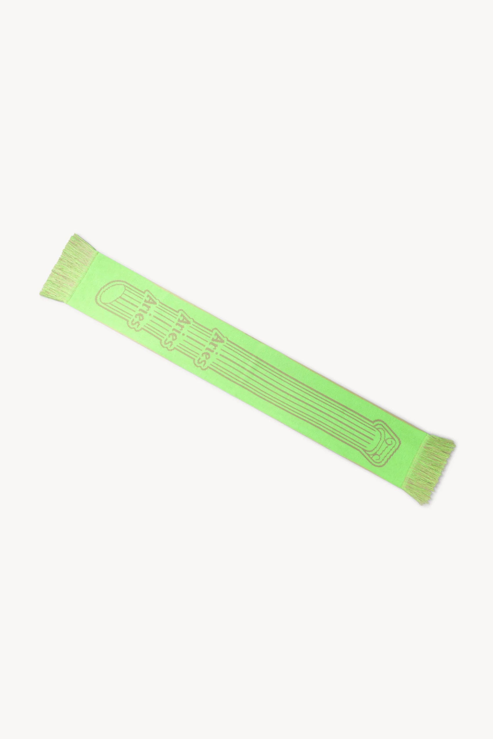 The ARIES - COLUMN SCARF FLUORO GREEN  available online with global shipping, and in PAM Stores Melbourne and Sydney.