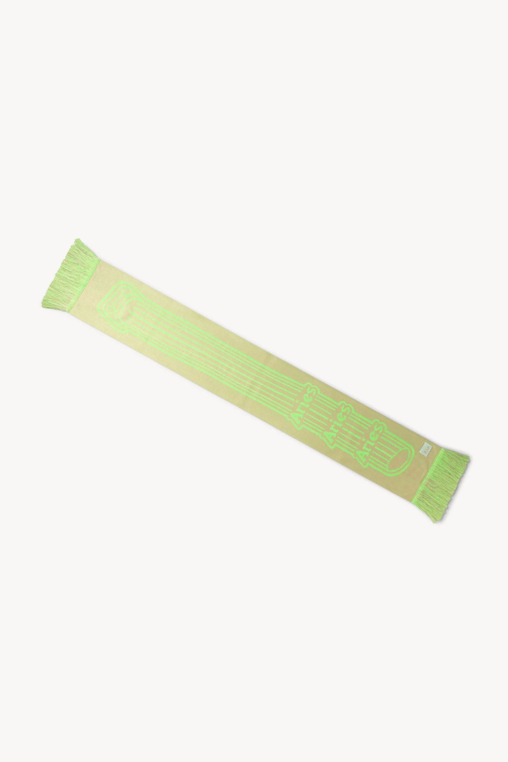 The ARIES - COLUMN SCARF FLUORO GREEN  available online with global shipping, and in PAM Stores Melbourne and Sydney.