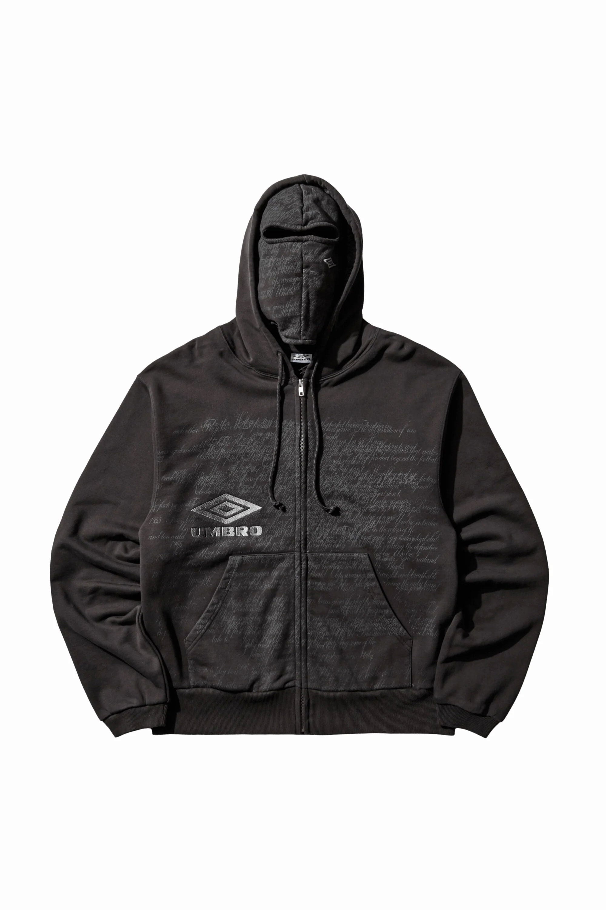 The SS26 Compact Masked Zip Hoddie Washed Black available online with global shipping, and in PAM Stores Melbourne and Sydney.