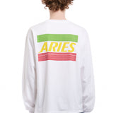 The CREDIT CARD LS TEE WHITE  available online with global shipping, and in PAM Stores Melbourne and Sydney.