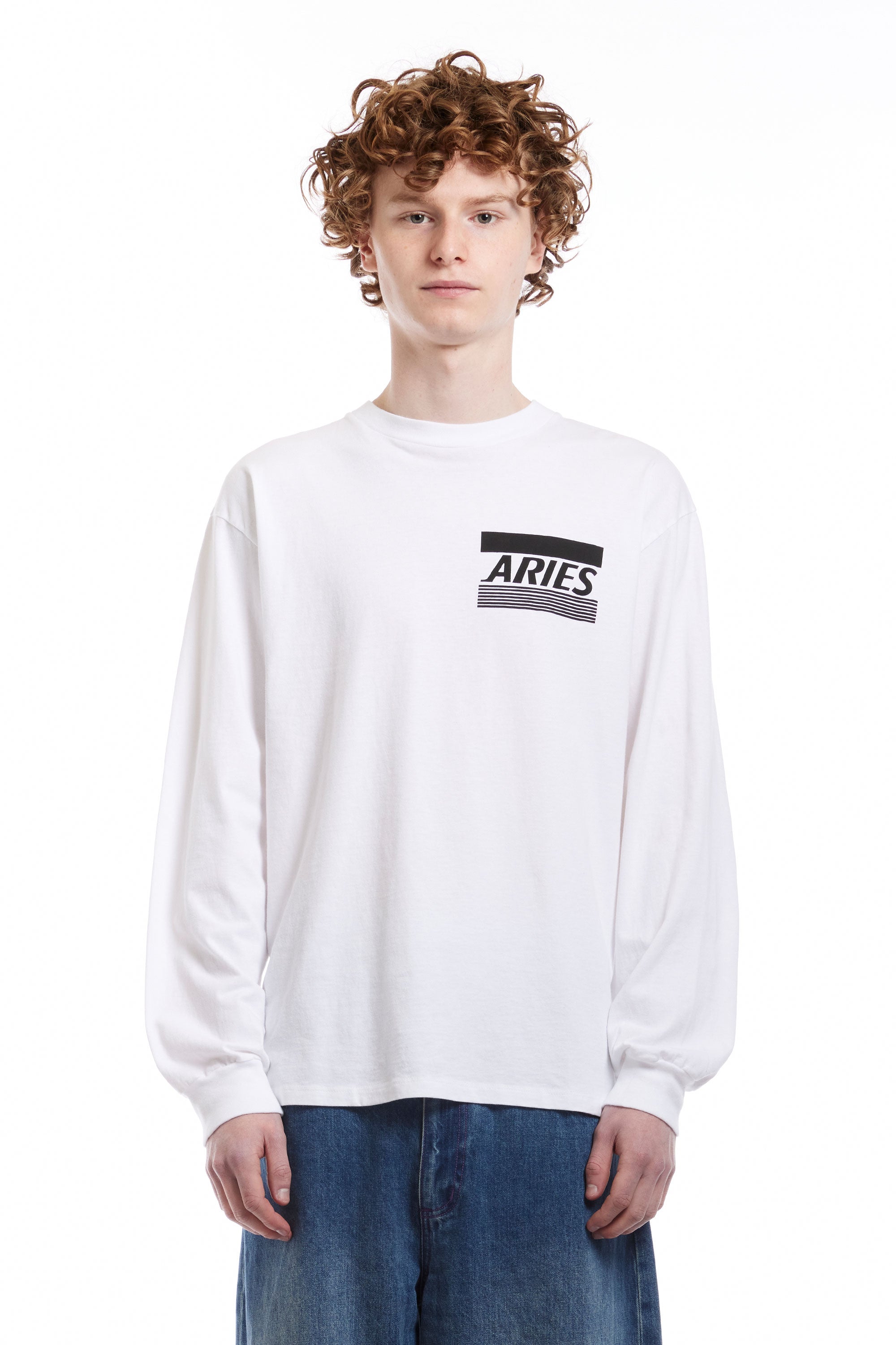 The CREDIT CARD LS TEE WHITE  available online with global shipping, and in PAM Stores Melbourne and Sydney.