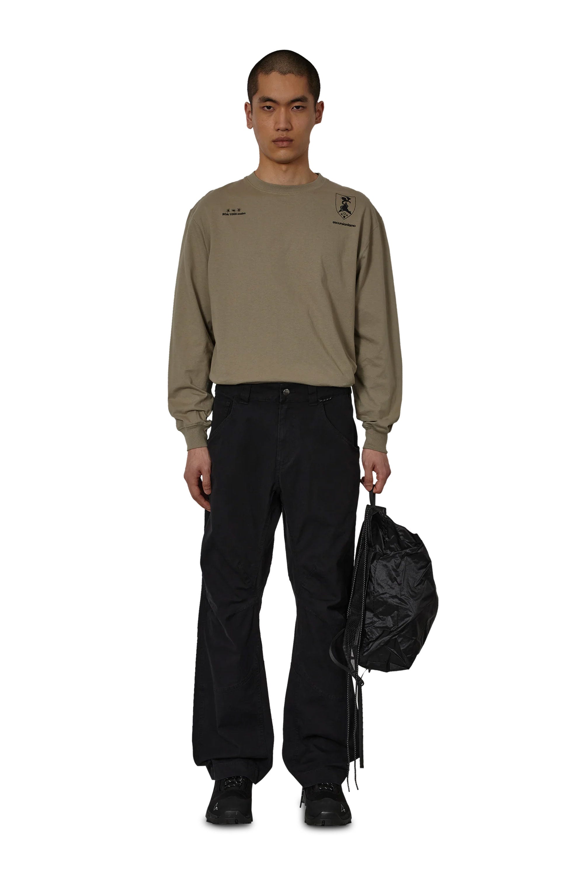 The Crimp Shaped Cotton Pants Anthracite available online with global shipping, and in PAM Stores Melbourne and Sydney.
