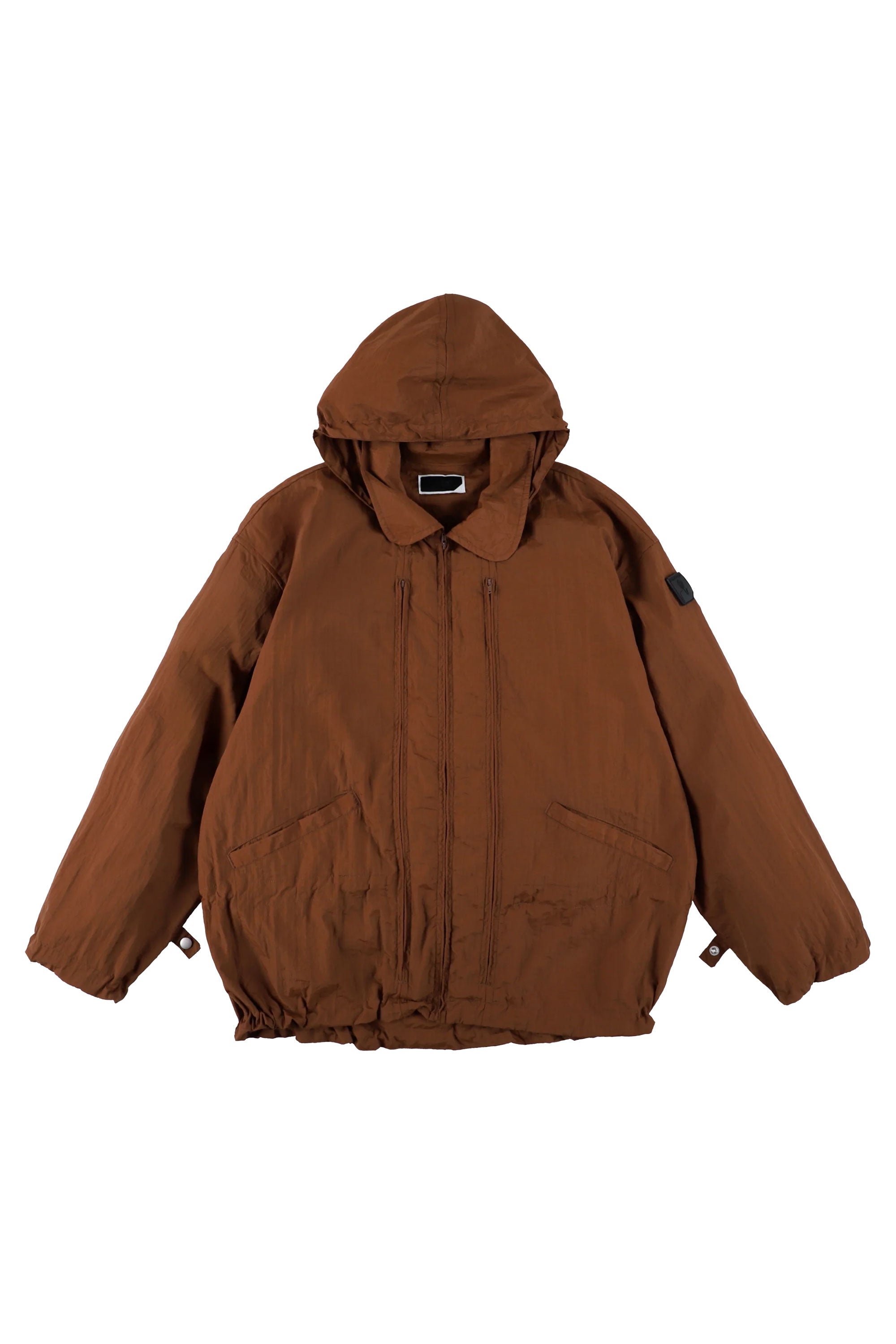 The CRUSHED NYLON FULL PACK JACKET BROWN available online with global shipping, and in PAM Stores Melbourne and Sydney.