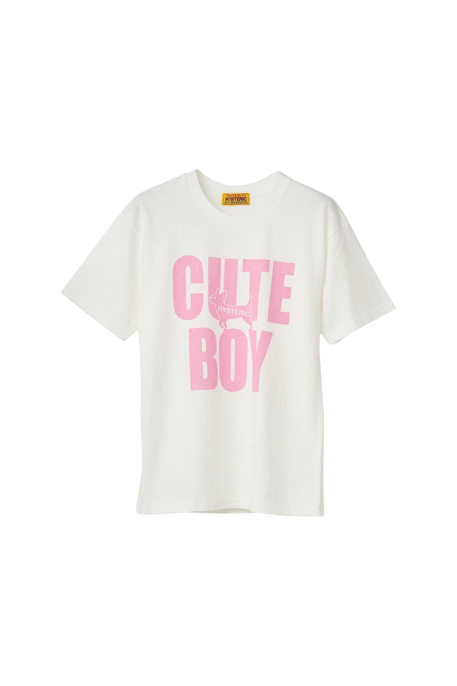 The CUTE BOY TEE DRITY WHITE available online with global shipping, and in PAM Stores Melbourne and Sydney.