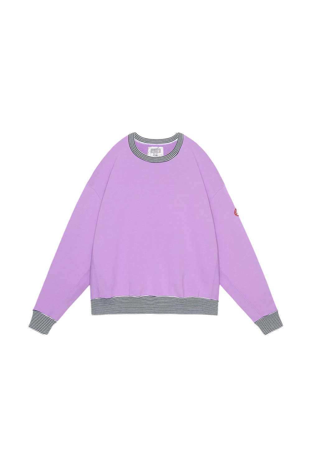 The STRIPE RIB SOLID CREW NECK PURPLE available online with global shipping, and in PAM Stores Melbourne and Sydney.