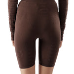 The Circular Biker Shorts Dark Brown available online with global shipping, and in PAM Stores Melbourne and Sydney.