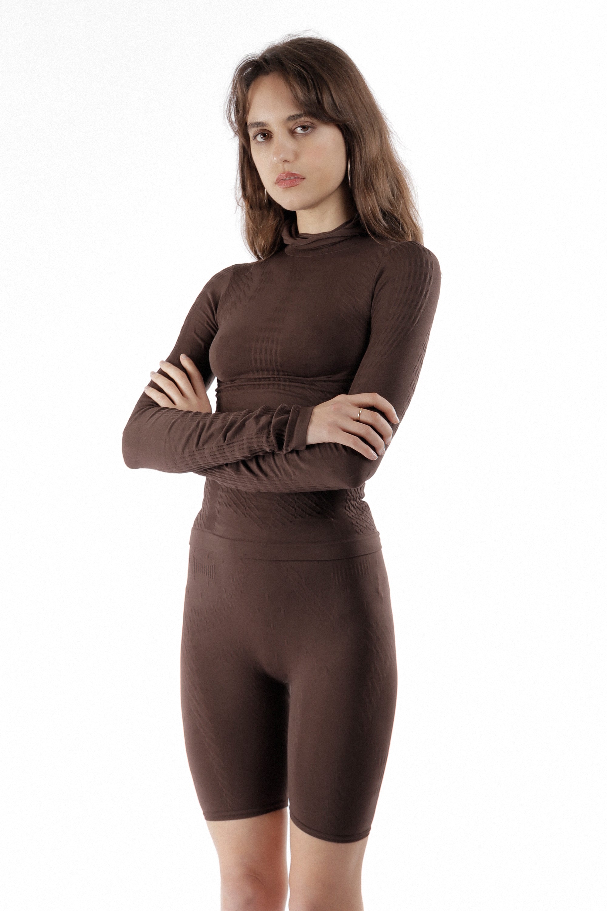 The Circular Hoodie Dark Brown available online with global shipping, and in PAM Stores Melbourne and Sydney.