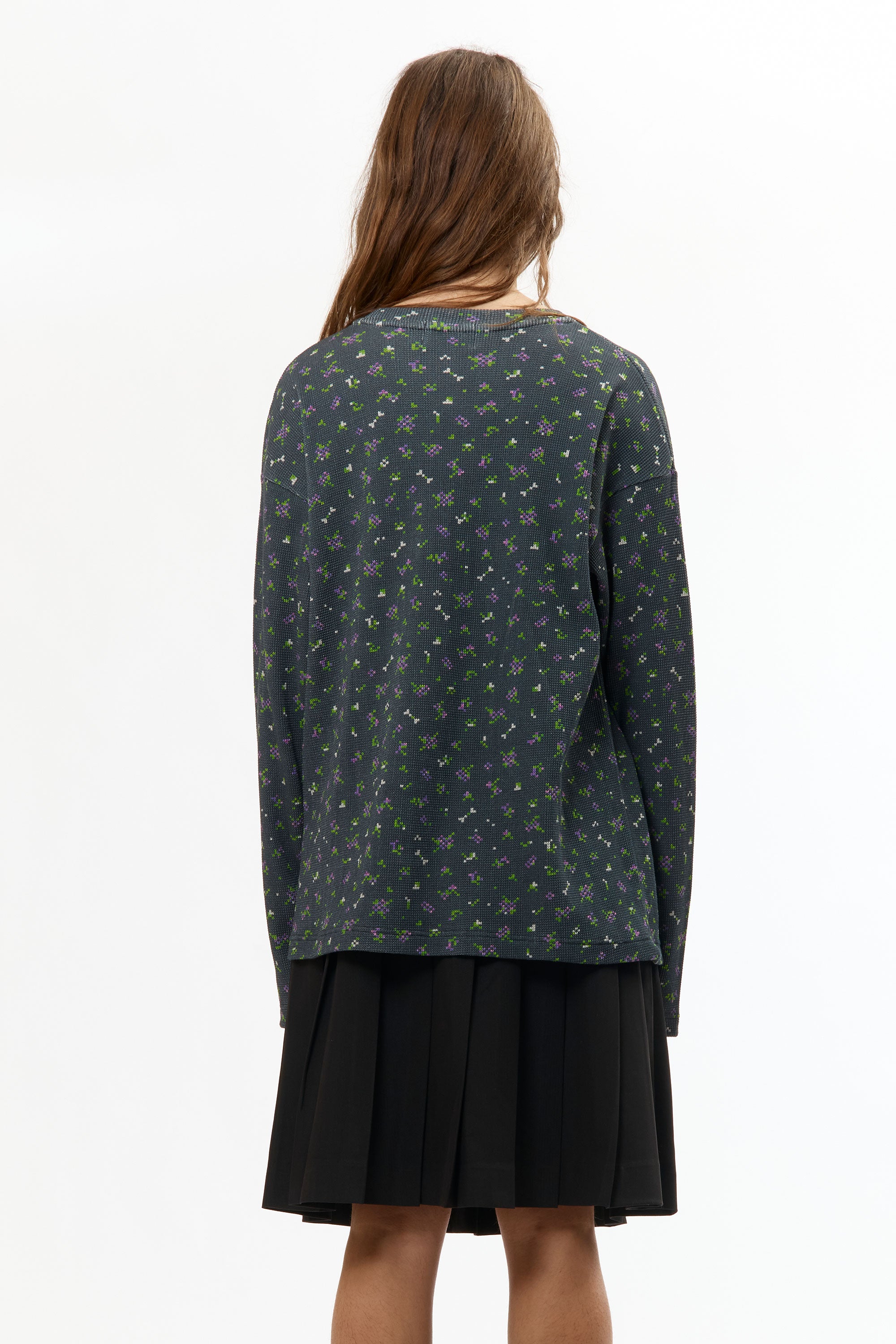 The FLOWER L/S WAFFLE THERMAL BLACK available online with global shipping, and in PAM Stores Melbourne and Sydney.