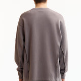 SIDE SEAM DBL KNIT LONG SLEEVE KHAKI