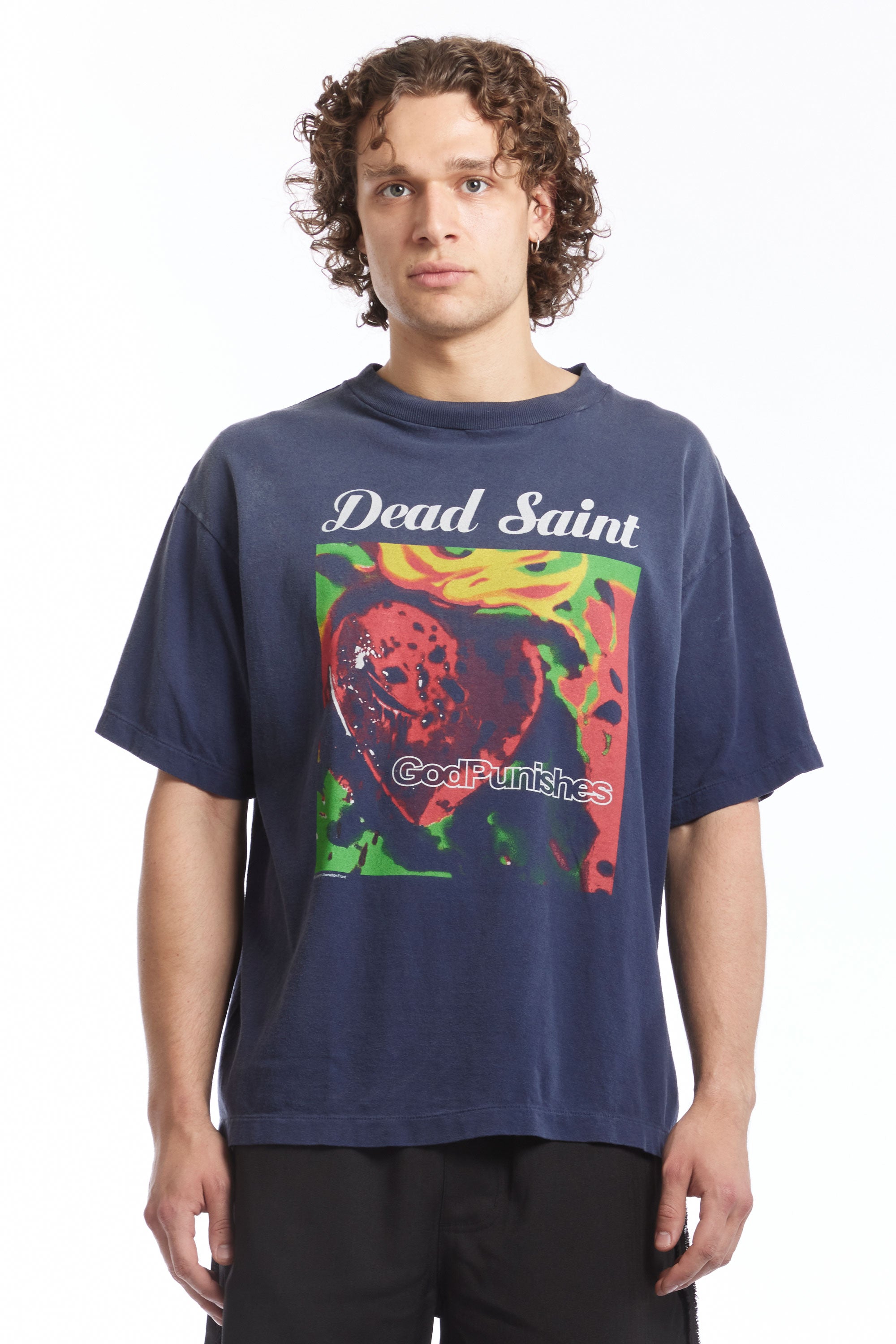 The DEAD SAINT SS TEE NAVY available online with global shipping, and in PAM Stores Melbourne and Sydney.