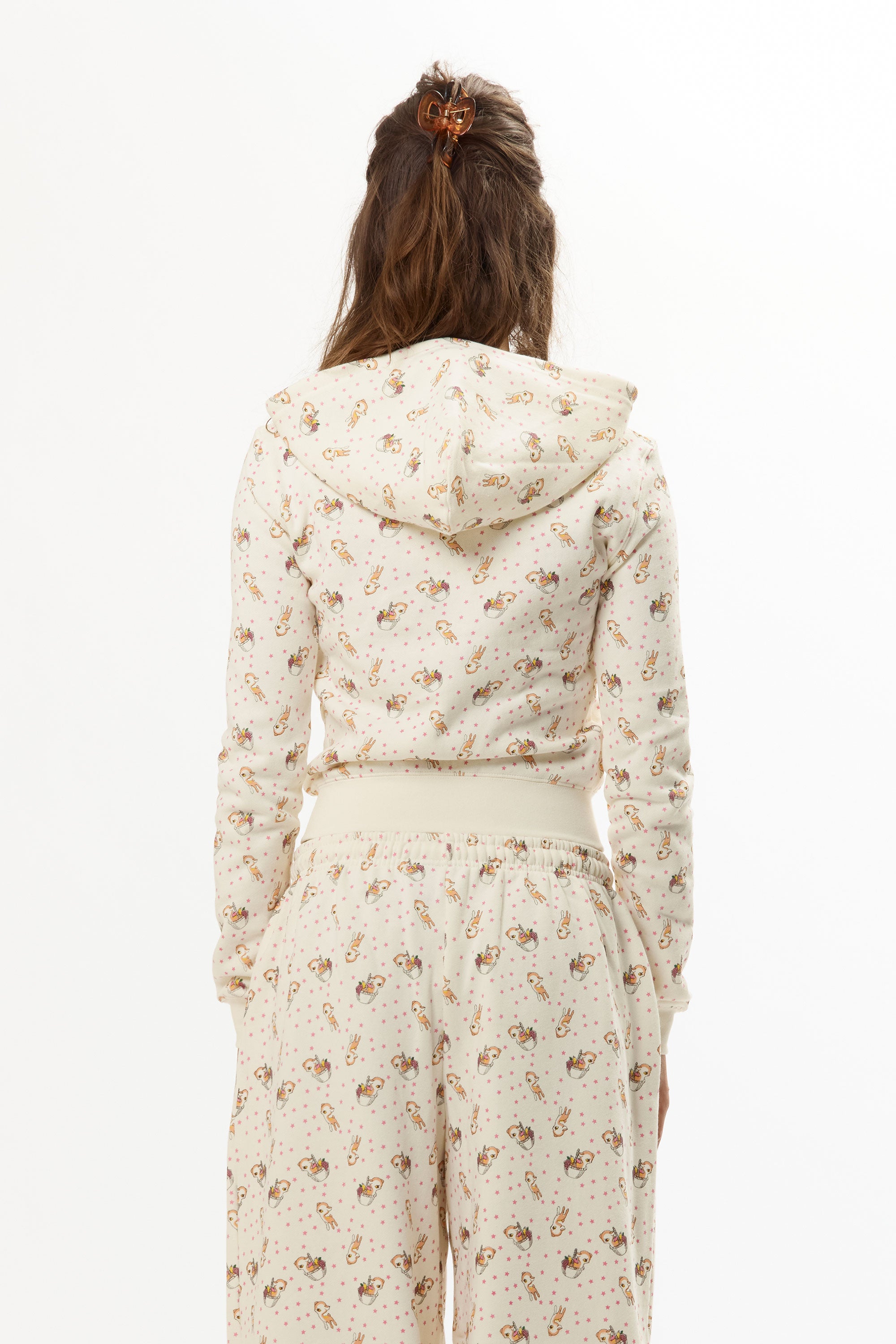 The PEACH DEER SHRUNK BABY HOODIE available online with global shipping, and in PAM Stores Melbourne and Sydney.