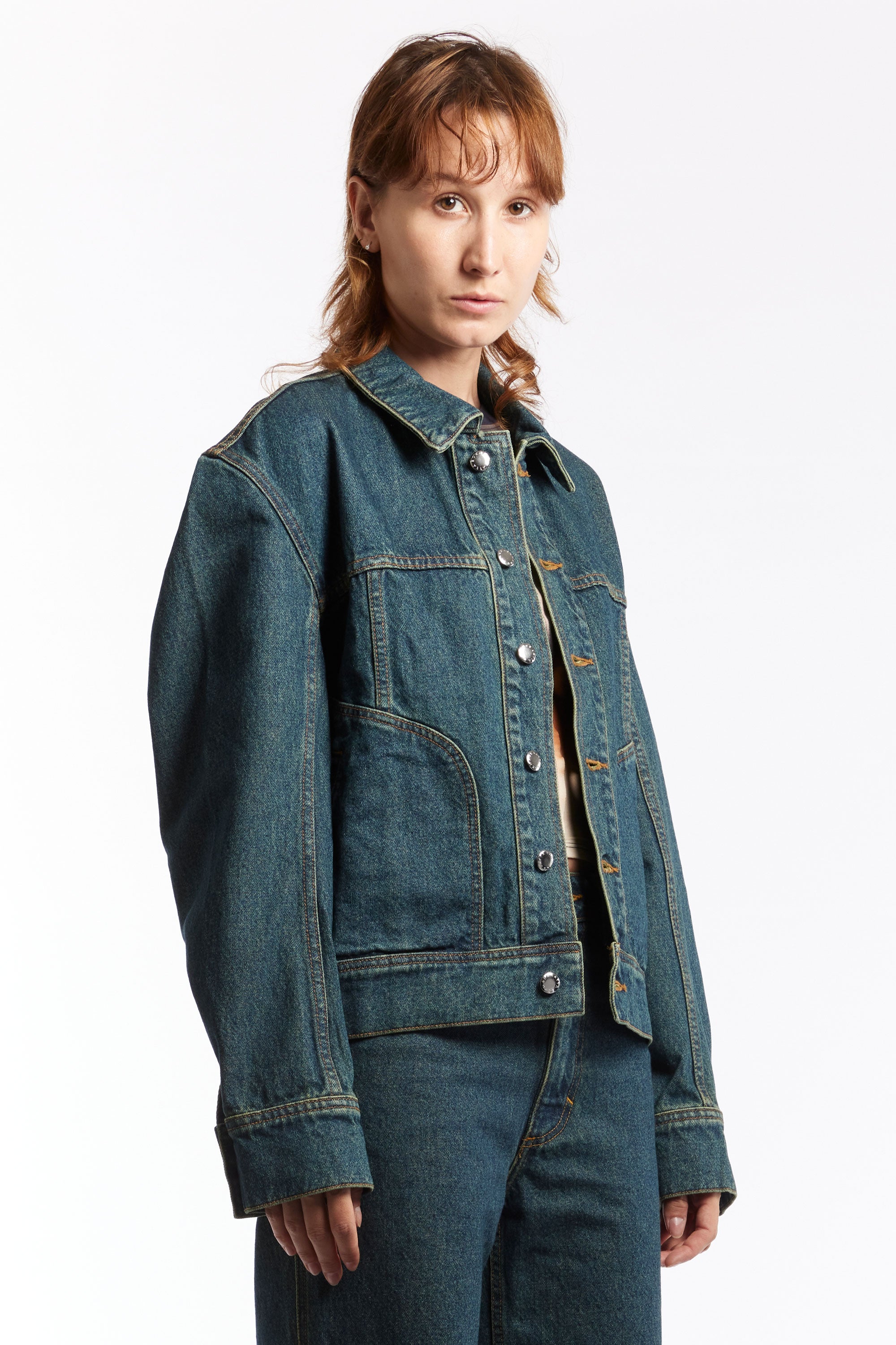 The ECKHAUS LATTA - EL JACKET NEW BLUE  available online with global shipping, and in PAM Stores Melbourne and Sydney.