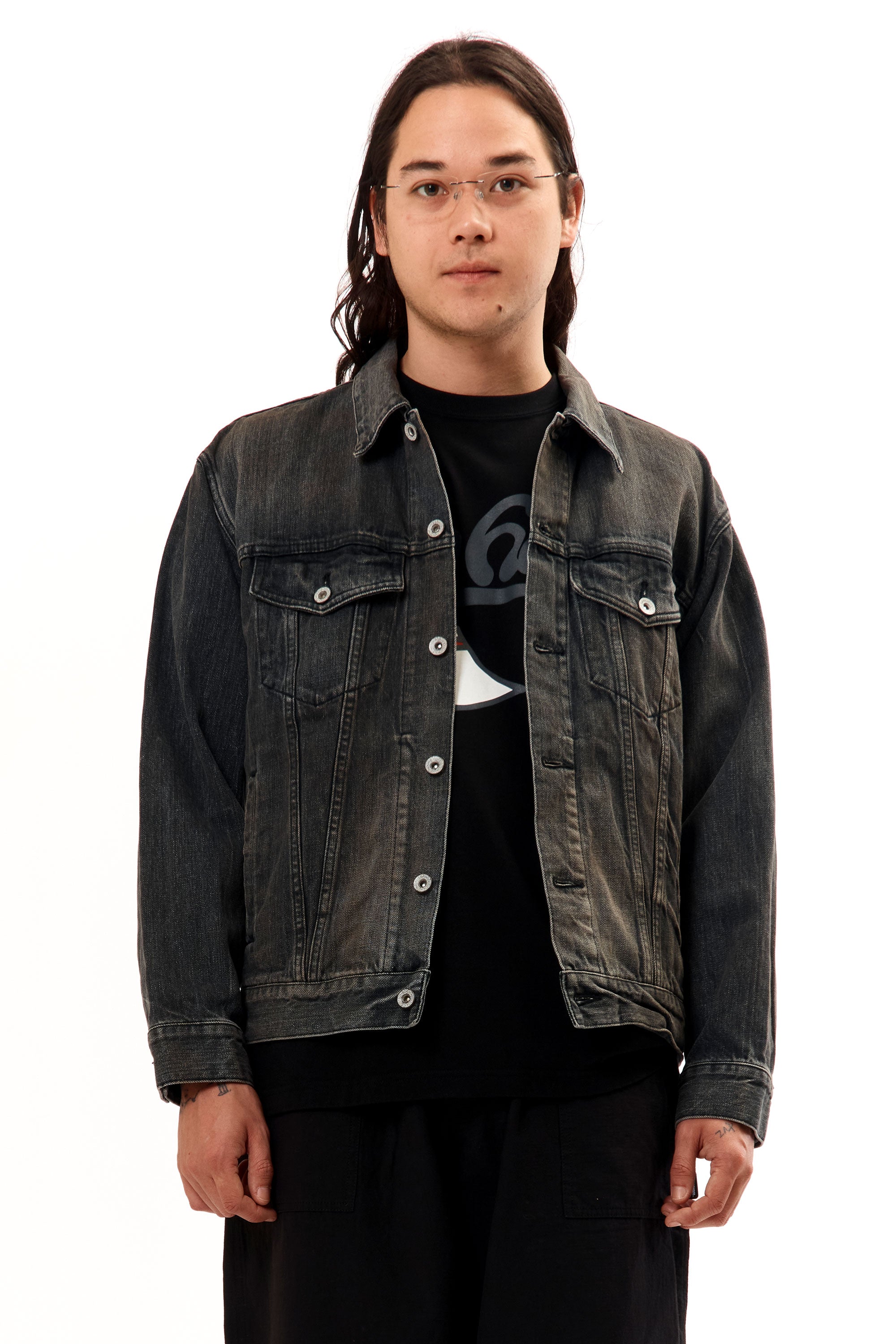 The WASHED BLACK DENIM TYPE-4 JACKET BLACK available online with global shipping, and in PAM Stores Melbourne and Sydney.