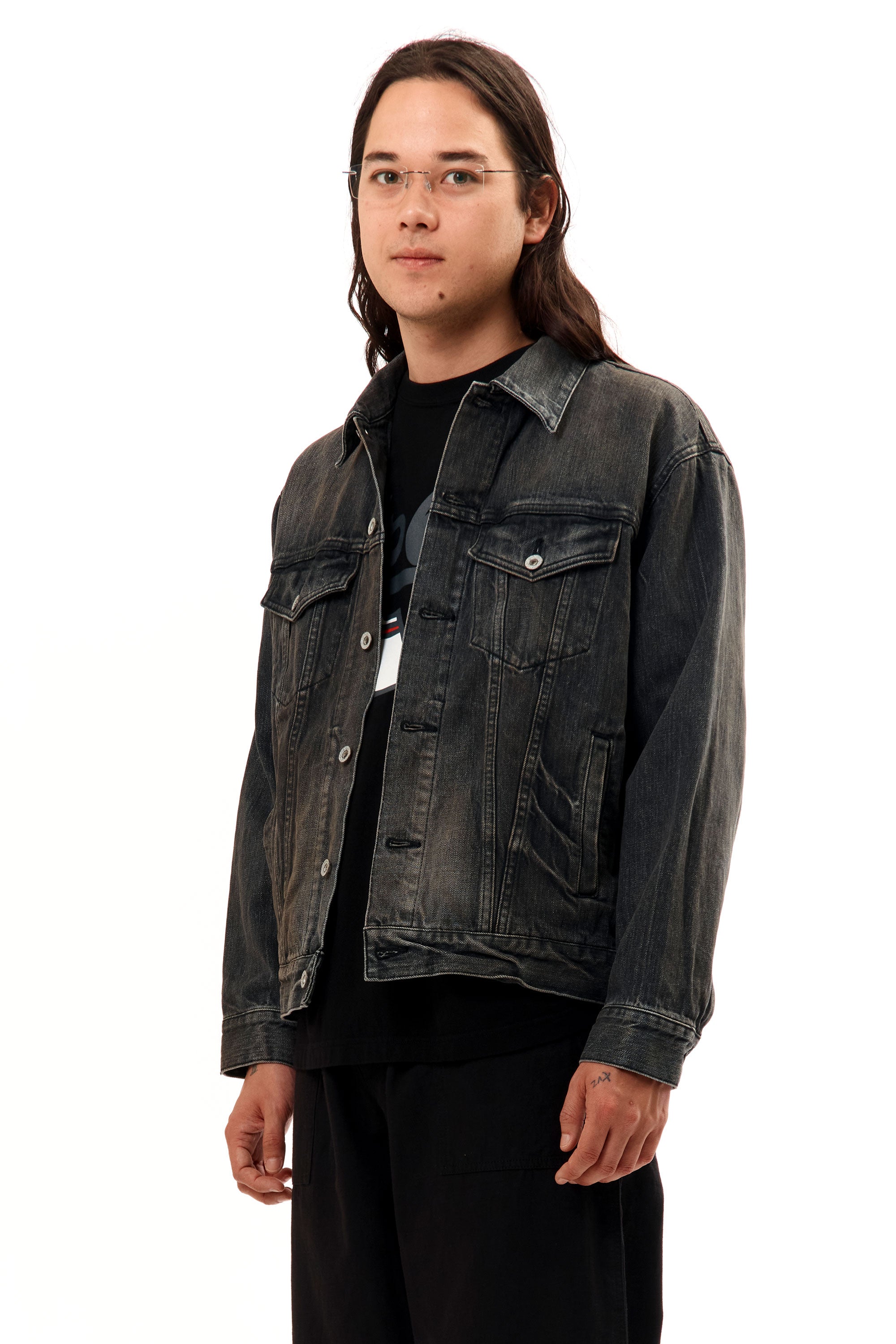 The WASHED BLACK DENIM TYPE-4 JACKET BLACK available online with global shipping, and in PAM Stores Melbourne and Sydney.