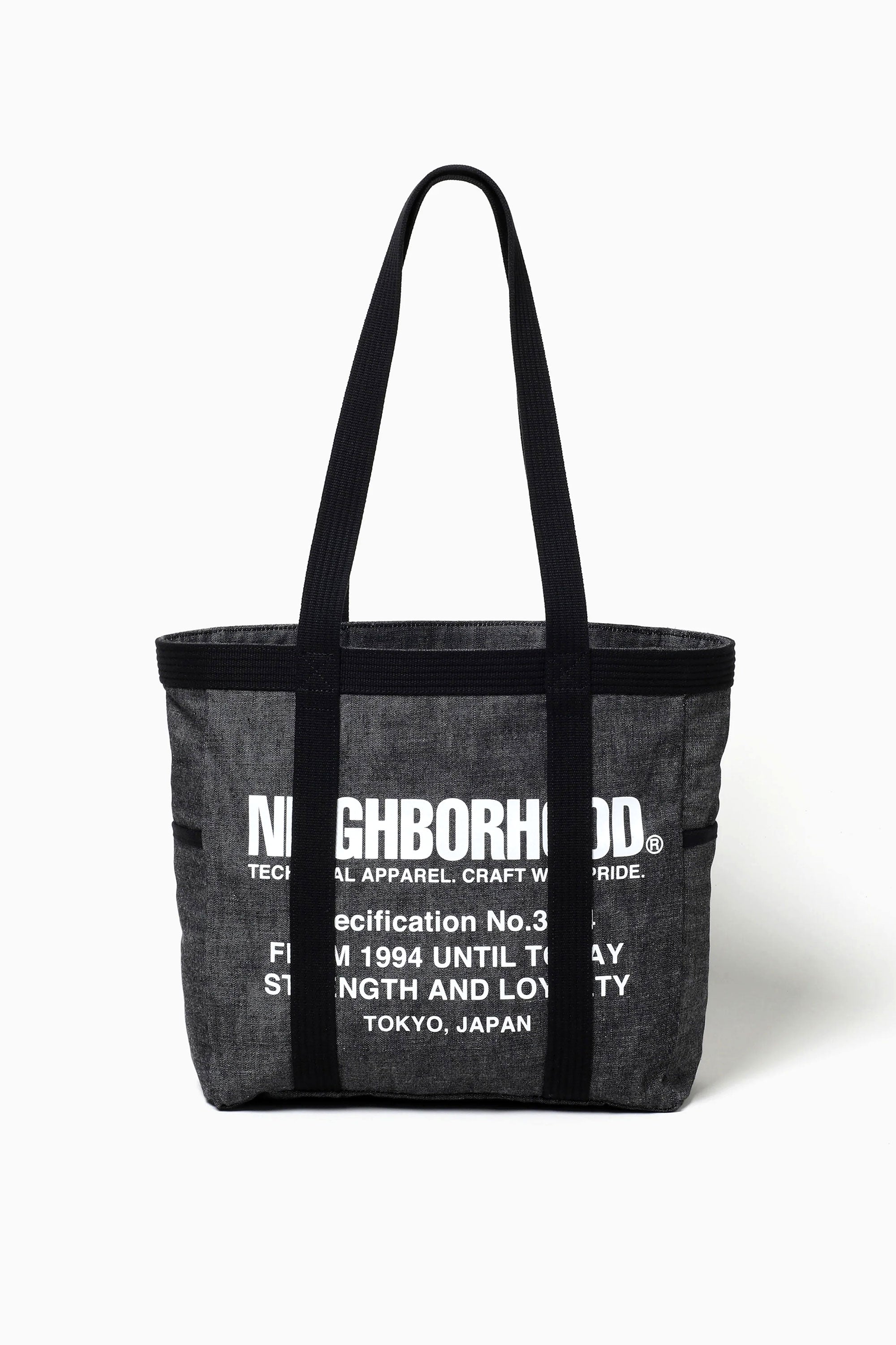 The DENIM TOTE BAG MEDIUM BLACK available online with global shipping, and in PAM Stores Melbourne and Sydney.