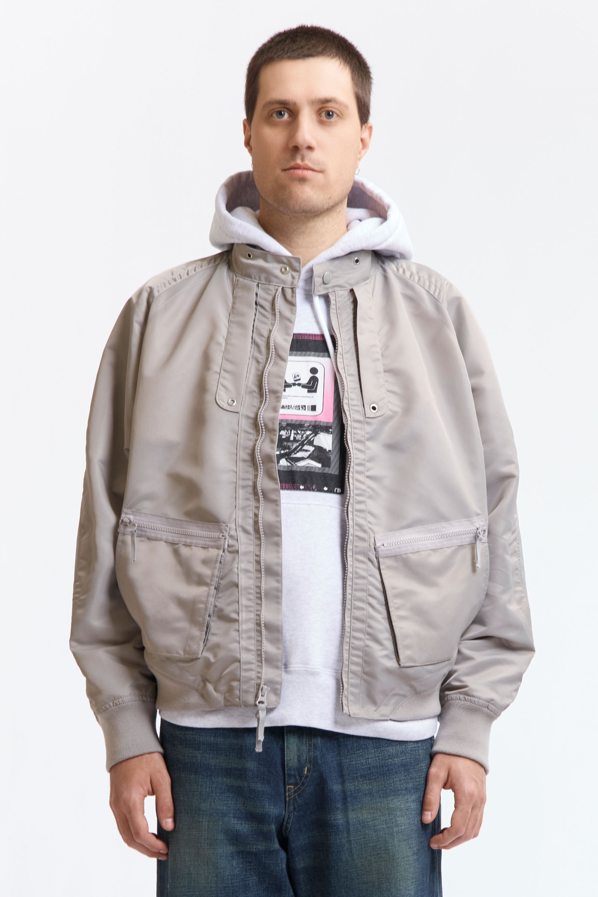 The DESIGN NYLON ZIP JACKET available online with global shipping, and in PAM Stores Melbourne and Sydney.