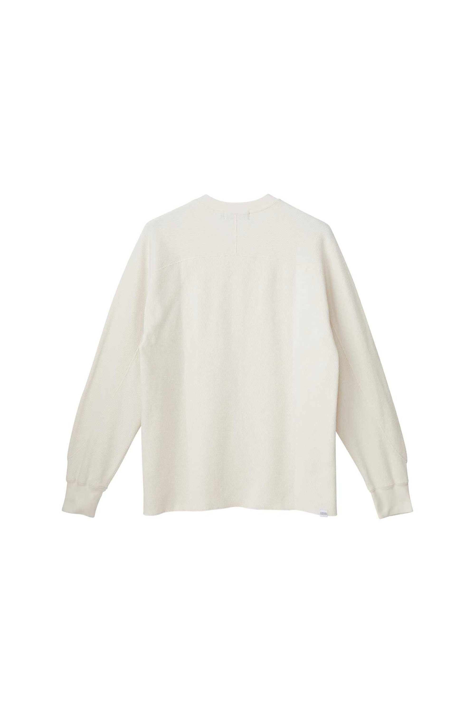 Diamond Logo Henley Sweatshirt Dirty White