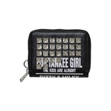 DIZZY & MILKY Studded Round-Zip Wallet Black
