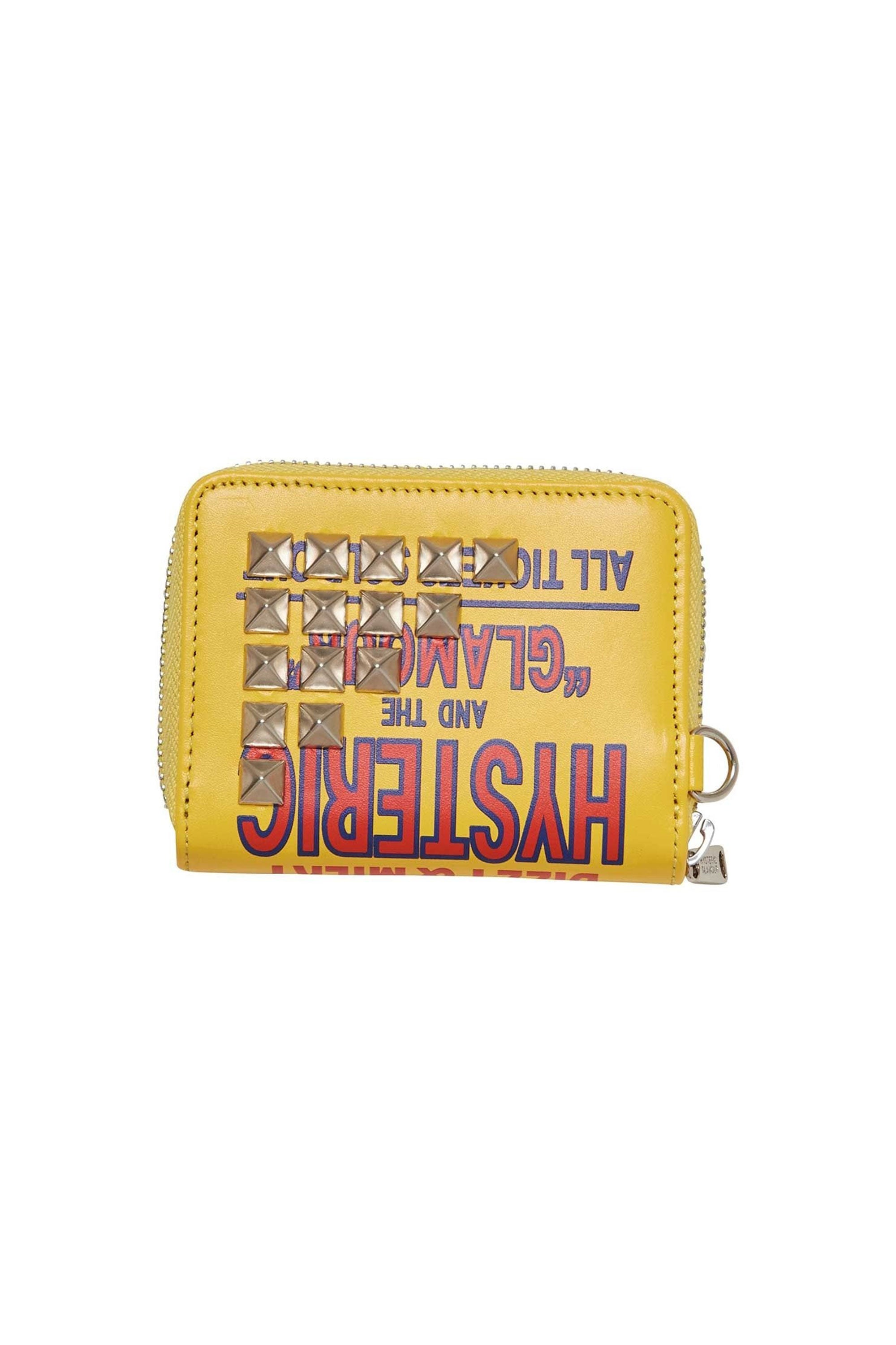 The DIZZY & MILKY Studded Round-Zip Wallet Yellow available online with global shipping, and in PAM Stores Melbourne and Sydney.