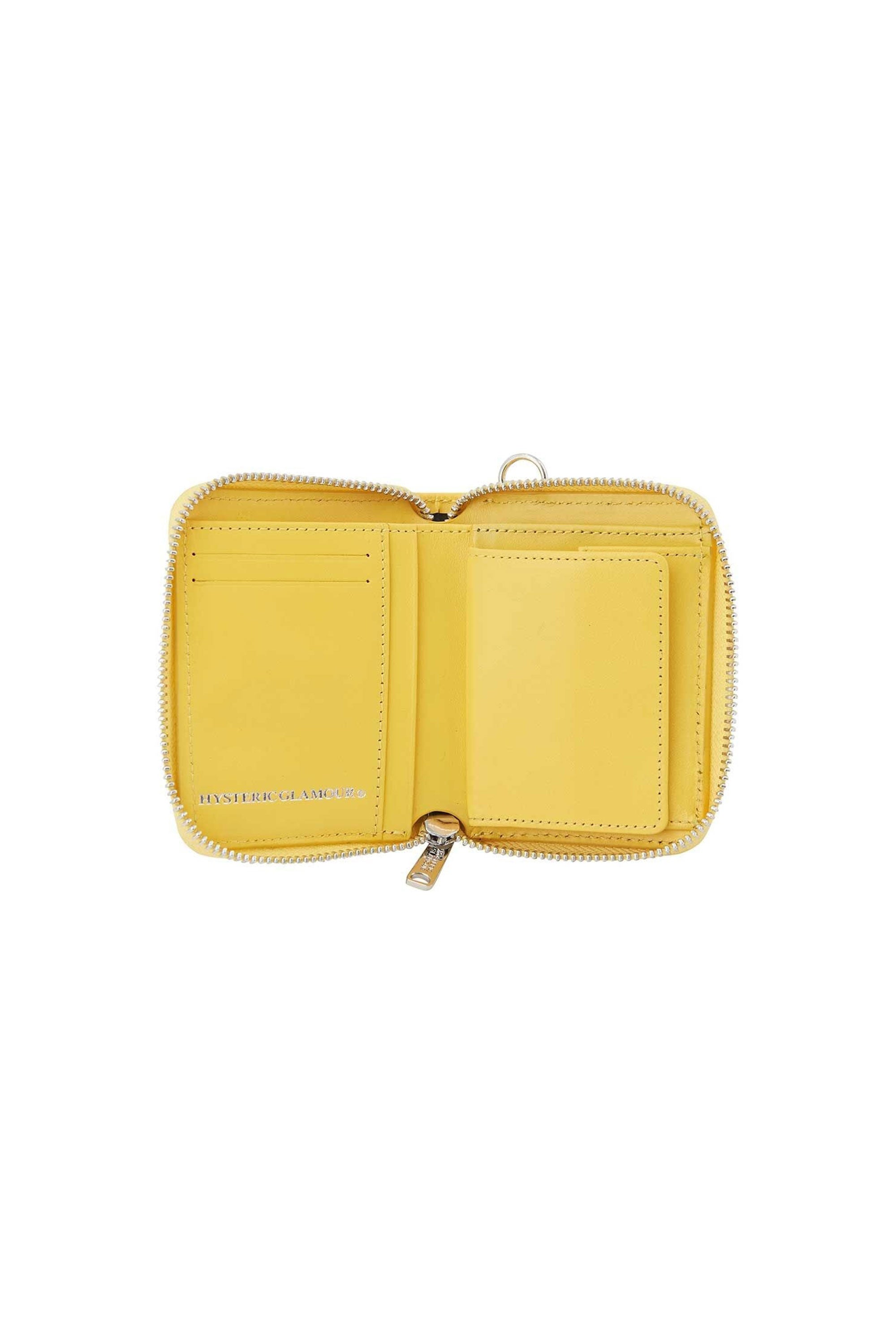 The DIZZY & MILKY Studded Round-Zip Wallet Yellow available online with global shipping, and in PAM Stores Melbourne and Sydney.