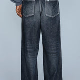 AW26 WASHED DENIM UTILITY PANTS BLACK
