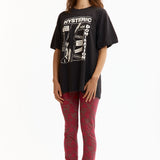 The HYS DOMINATRIX BOOT OVERSIZED T-SHIRT BLACK available online with global shipping, and in PAM Stores Melbourne and Sydney.